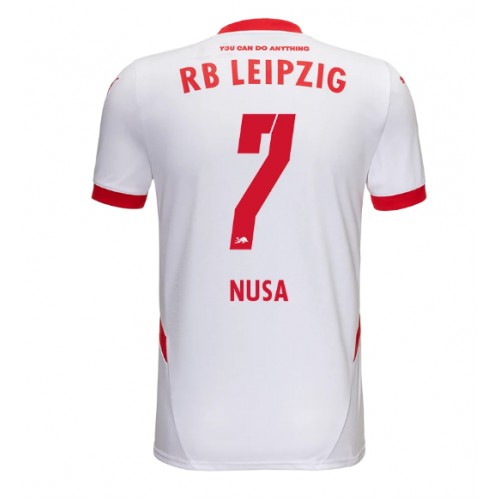 Moški Nogometni dresi RB Leipzig Antonio Nusa #7 Domači 2024-25 Kratek Rokav